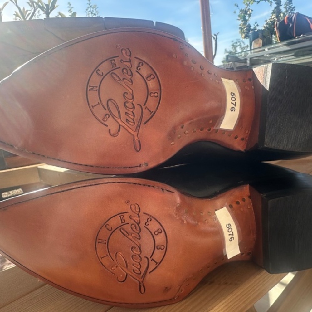 NWT ! Vintage Lucchese Art Nouveau Floral Cowgirl Boots Made in Mexico Size 8! - Picture 15 of 15